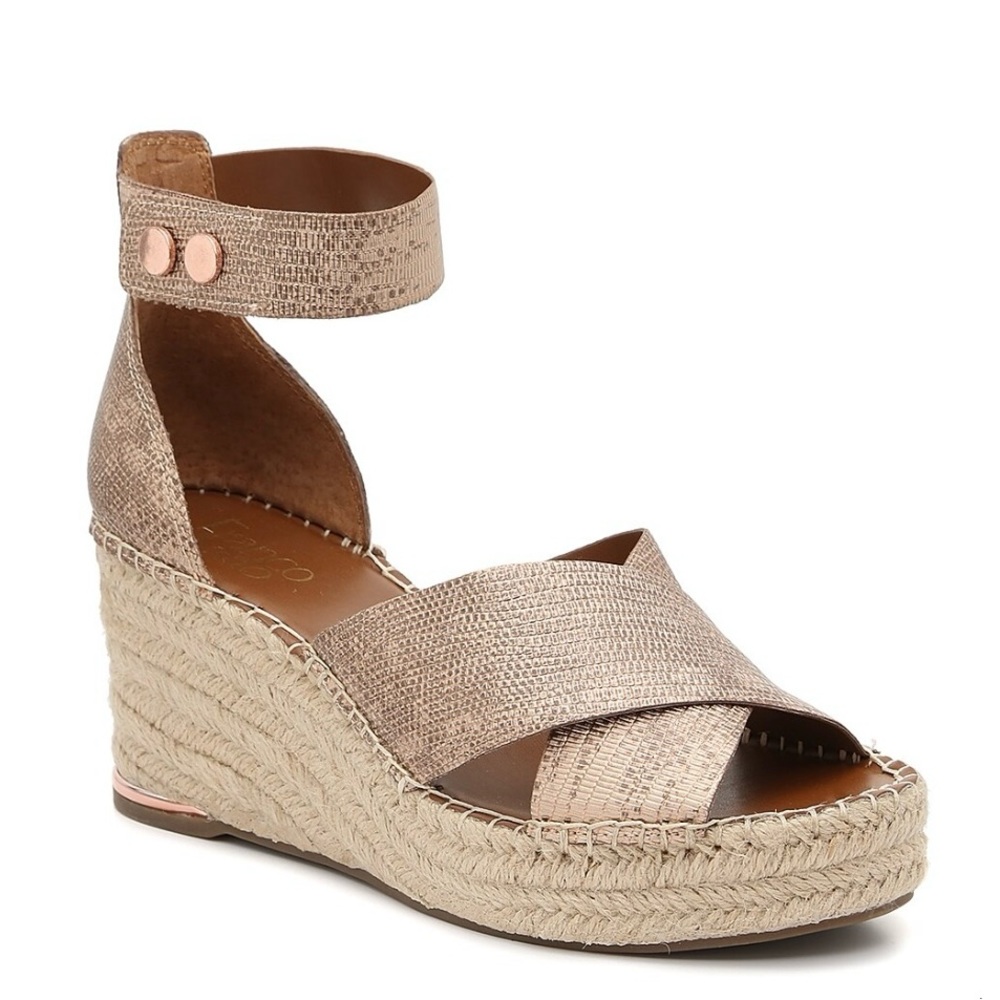 Franco Sarto Carma Copper Wedge Sandal Size 9